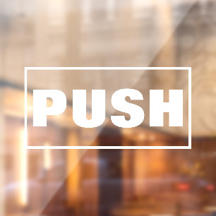 Vinilos Para Cristales Letrero de puerta para empujar,