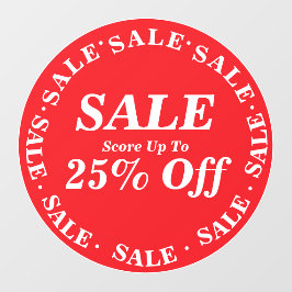 Vinilos Para Cristales Letrero de Ventana de Liquidación de Oferta - Text