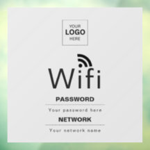 Letrero de WiFi personalizado para negocios con su