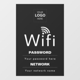 Vinilos Para Cristales Letrero de WiFi personalizado para negocios con su