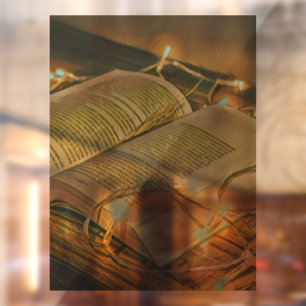 Vinilos Para Cristales Leyendo El Regalo De Los Amantes Para Bibliotecari