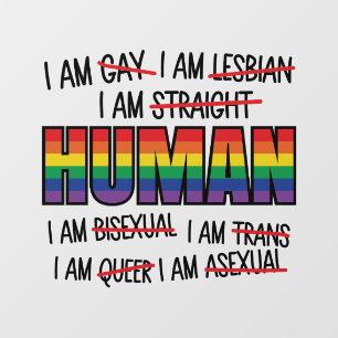 Vinilos Para Cristales LGBT Soy gay, soy humano