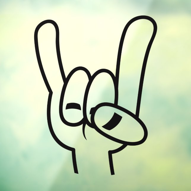 Vinilos Para Cristales Línea negra de los cuernos del demonio Metalizado  (Hoja 3)