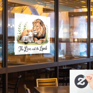 Vinilos Para Cristales Lion and Lamb Window Cling