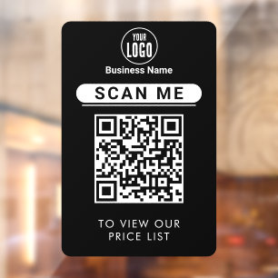 Vinilos Para Cristales Lista de Precios de Código QR   Logotipo Empresari