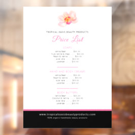 Vinilos Para Cristales Lista de precios de productos de belleza para orqu