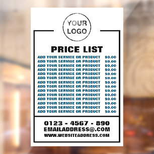 Vinilos Para Cristales Lista de Precios Empresariales, Información y Logo