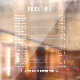 Vinilos Para Cristales Lista de precios. Hasta 20 artículos y precios en 