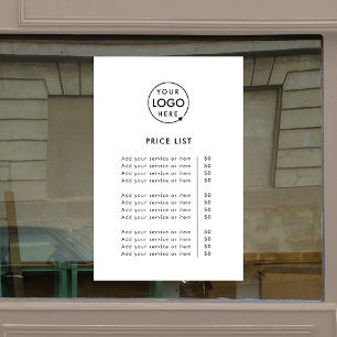 Vinilos Para Cristales Lista de Precios   Logo Empresa Moderno Profesiona