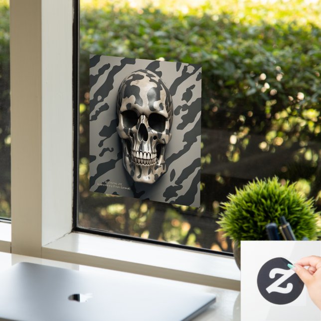 Vinilos Para Cristales LITE Memento Mori Camo Skull EXISTENCIAL (Oficina)