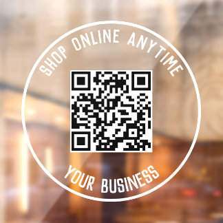 Vinilos Para Cristales Llamada a la ventana de código QR de negocio - Com