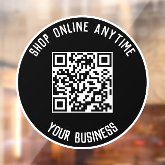 Vinilos Para Cristales Llamada a la ventana de código QR de negocio - Com