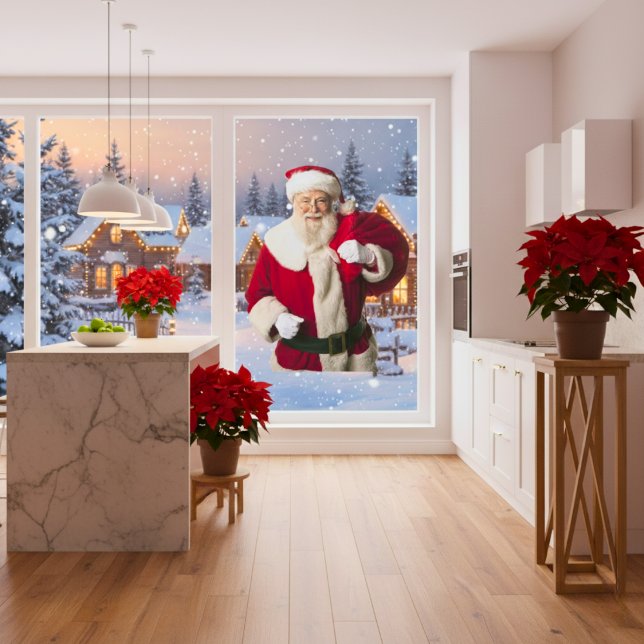 Vinilos Para Cristales Llamada a la ventana de Santa Navidades (Santa Christmas Window Cling)