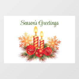 Vinilos Para Cristales Llamada a la ventana de velas de vacaciones