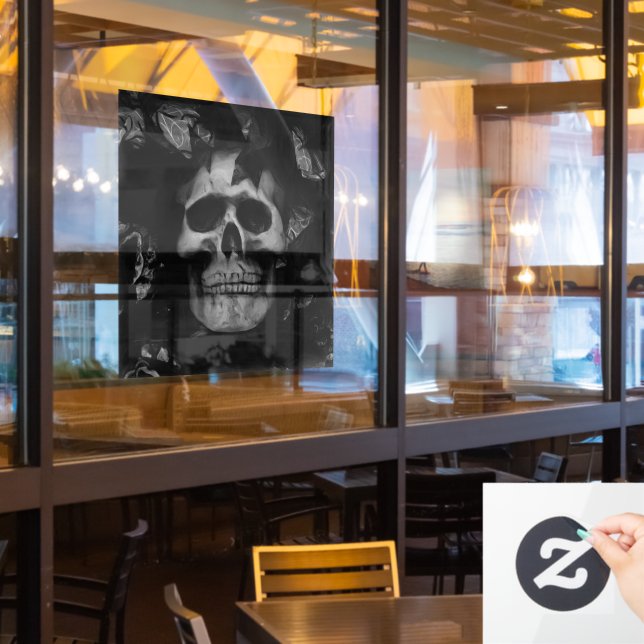 Vinilos Para Cristales Llamada a la ventana del cráneo (ventana del restaurante)