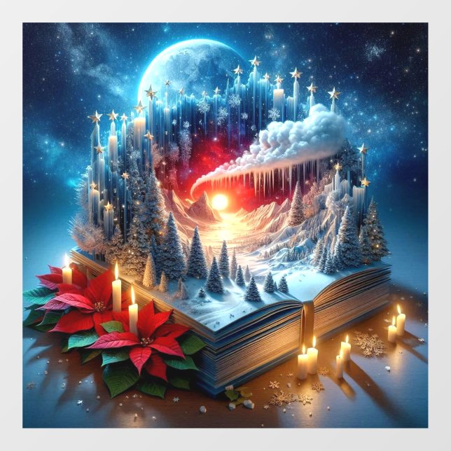 Vinilos Para Cristales Llamada de ventana avanzada de navidades (Hoja)