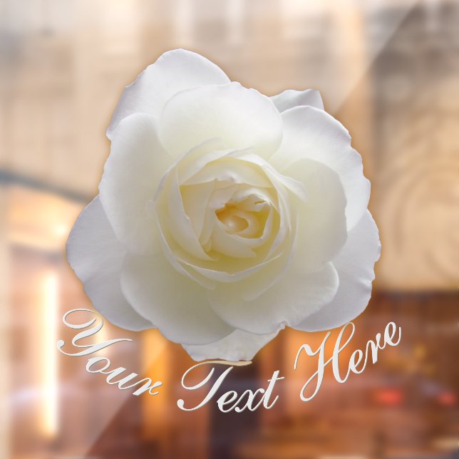 Vinilos Para Cristales Llamada personalizada a la ventana de la rosa blan (Hoja 2)