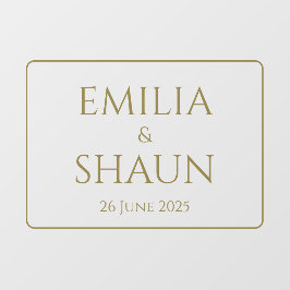 Vinilos Para Cristales Llamada personalizada de ventana Boda