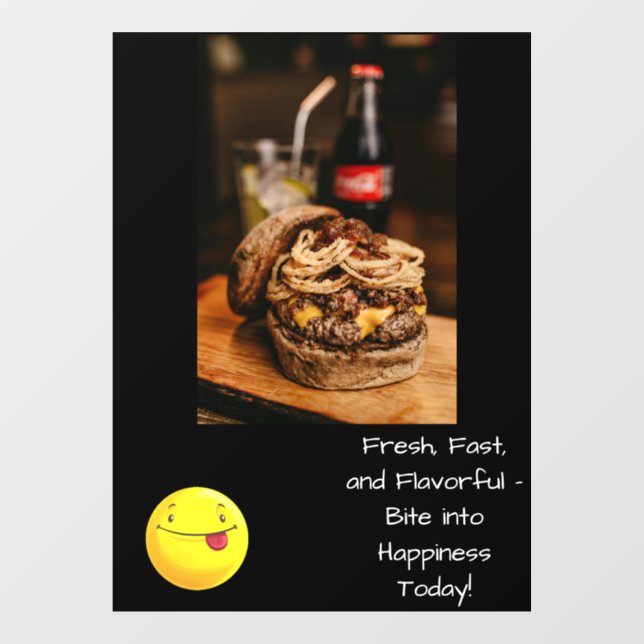 Vinilos Para Cristales Llamado a la ventana de comida rápida (Hoja)