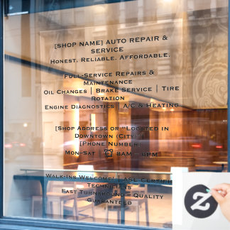 Vinilos Para Cristales Llamado a la ventana de la tienda de automóviles d