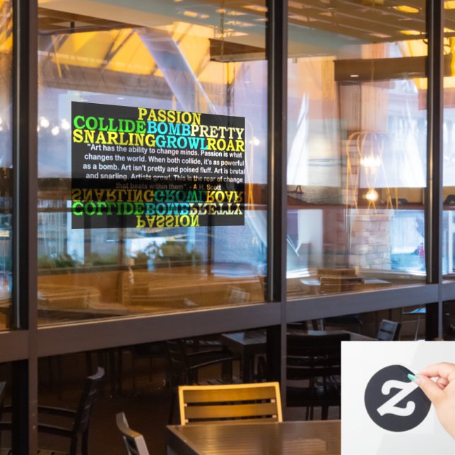 Vinilos Para Cristales Llamado a la ventana de transformación creativa (ventana del restaurante)