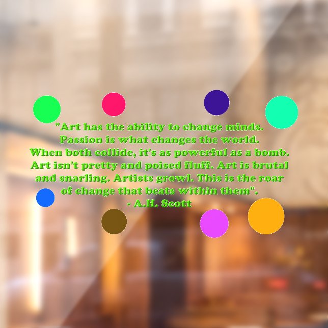 Vinilos Para Cristales Llamado a la ventana de transformación creativa (Hoja 2)