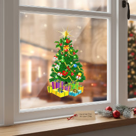 Vinilos Para Cristales Llamado a la ventana del árbol de Navidad
