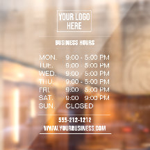 Llamado a la ventana Horas de apertura de logotipo