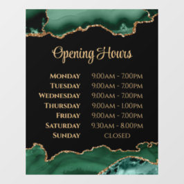 Vinilos Para Cristales Llamado a la ventana Horas de Apertura del Agante 