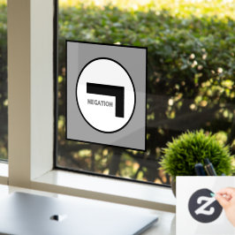 Vinilos Para Cristales Llamado a la ventana NEGACIÓN