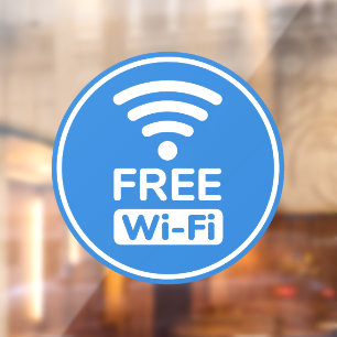 Vinilos Para Cristales Llamado a la ventana Wi-Fi gratuito