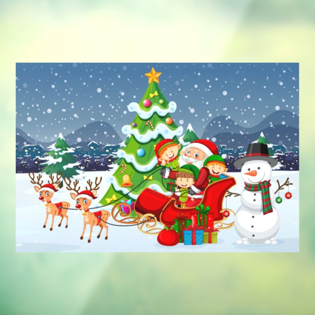 Vinilos Para Cristales Llamado a ventana de navidades (Hoja 3)