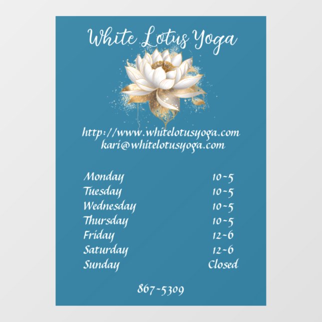 Vinilos Para Cristales Llamado a ventana de negocio de personalizable (Hoja)