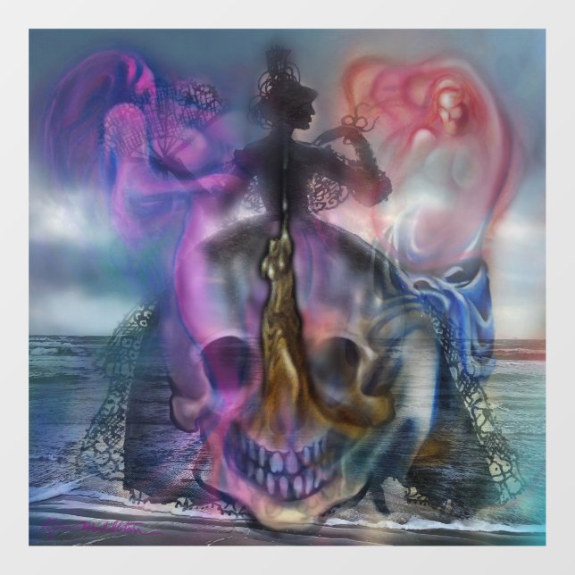 Vinilos Para Cristales Llamado a ventana de tiempo (Hoja)