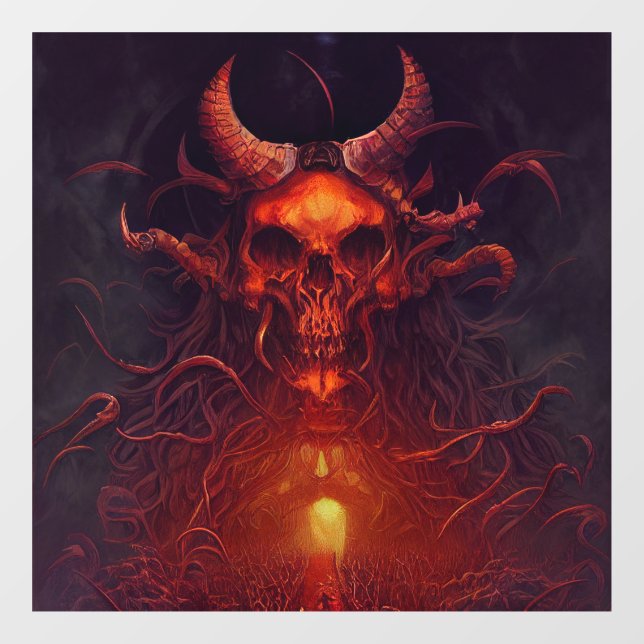 Vinilos Para Cristales Llamado a ventana Demon (Hoja)