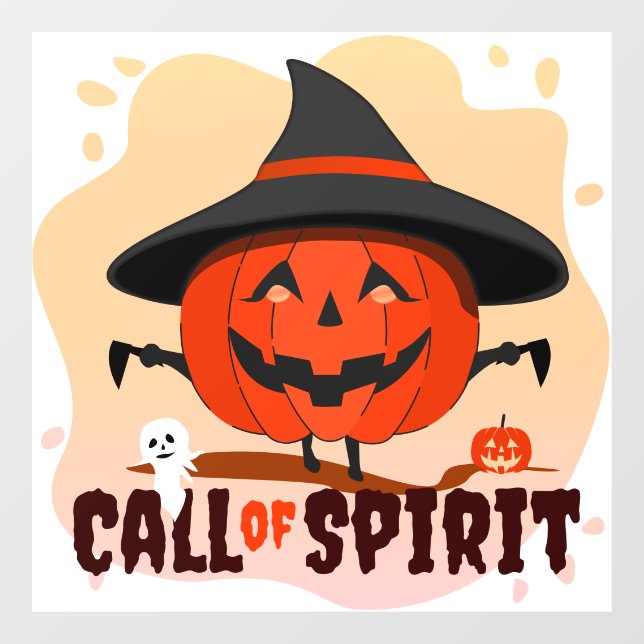 Vinilos Para Cristales Llamado de Espíritu de Halloween (Hoja)