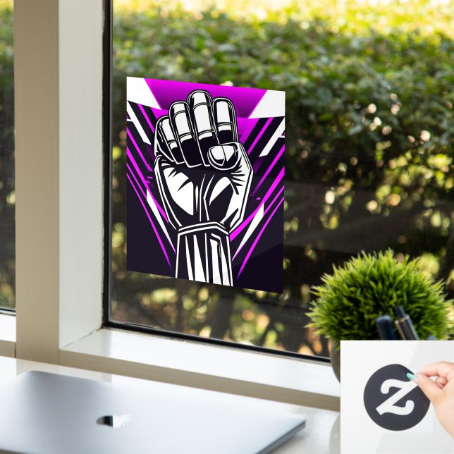 Vinilos Para Cristales Llamado de ventana de ámbito de cómics UPRIGHT FIS (Oficina)