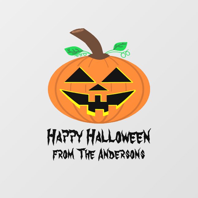 Vinilos Para Cristales Llave de la ventana de calabaza del naranja (Hoja)