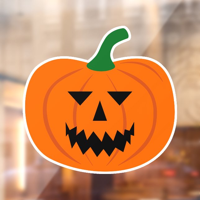 Vinilos Para Cristales Llave de ventana de calabaza de Halloween (Hoja 2)