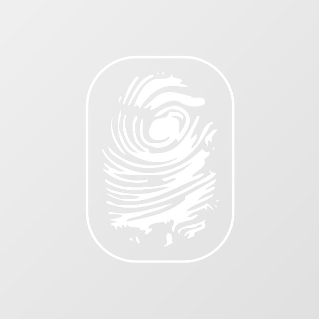 Vinilos Para Cristales Llave de ventana de huella digital blanca (Hoja)