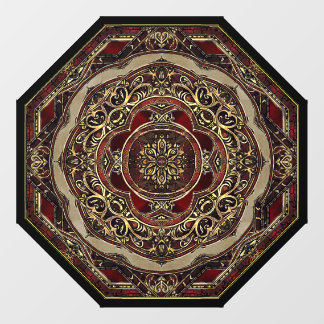 Vinilos Para Cristales Llave de ventana roja y dorada