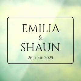 Vinilos Para Cristales Llenado de ventanas Boda sofisticado personalizado