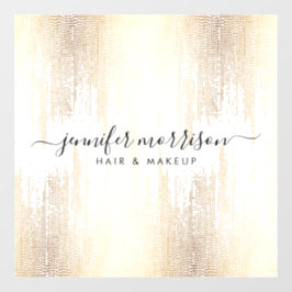 Vinilos Para Cristales Lluvia de confeti dorado con guión Glam