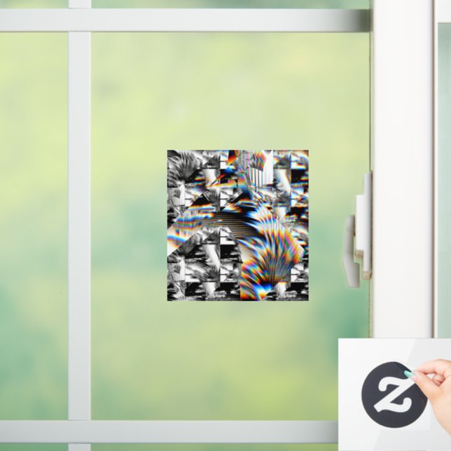 Vinilos Para Cristales Lluvia de ventana de ataque arco iris (Hogar)