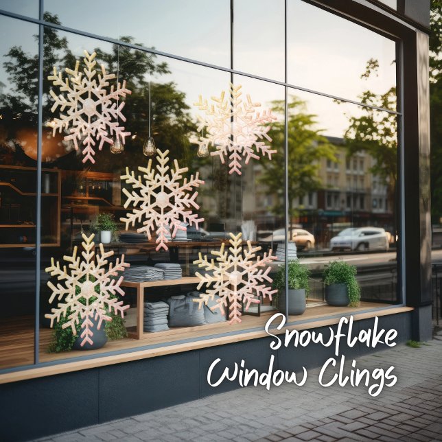 Vinilos Para Cristales Lluvia de ventana de copo de nieve (Snowflake Window Cling)