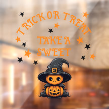 Lluvia De Ventana De Halloween Negro Y Naranja