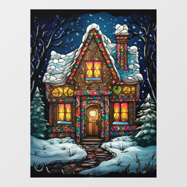 Vinilos Para Cristales Lluvia de ventana de vidrio contenido para navidad (Hoja)