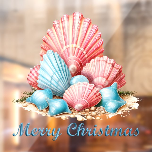 Vinilos Para Cristales Lluvia Tropical De La Ventana De Navidad (Hoja 2)