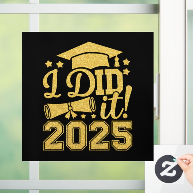 Vinilos Para Cristales Lo Hice En 2025 Graduación Graduada De 2025 (Hogar)