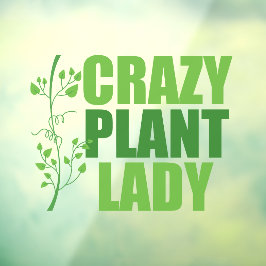 Vinilos Para Cristales Loca planta Lady Cute Green Botanist